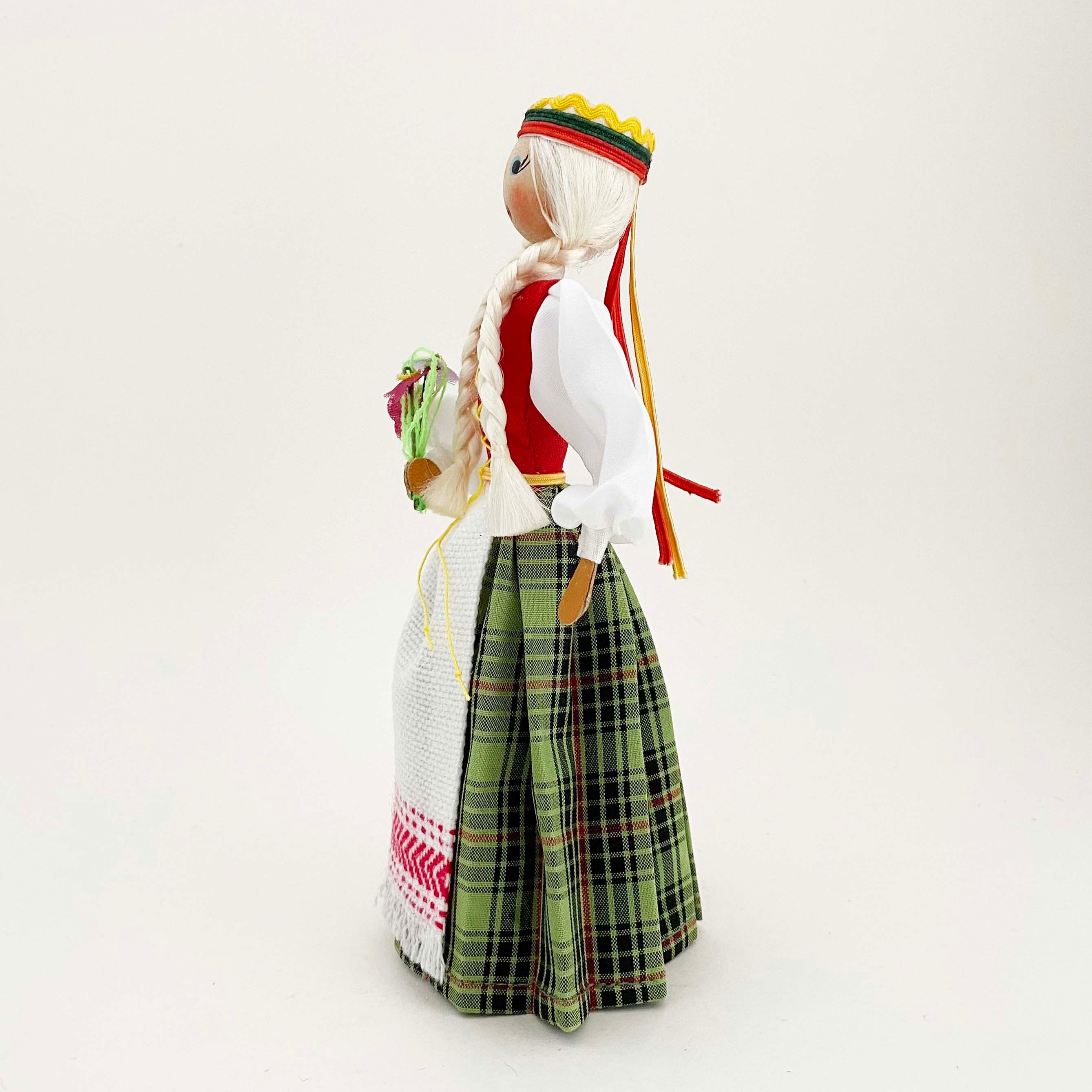リトアニアの民族人形 ANDO製ヴィンテージ(花束 大)
