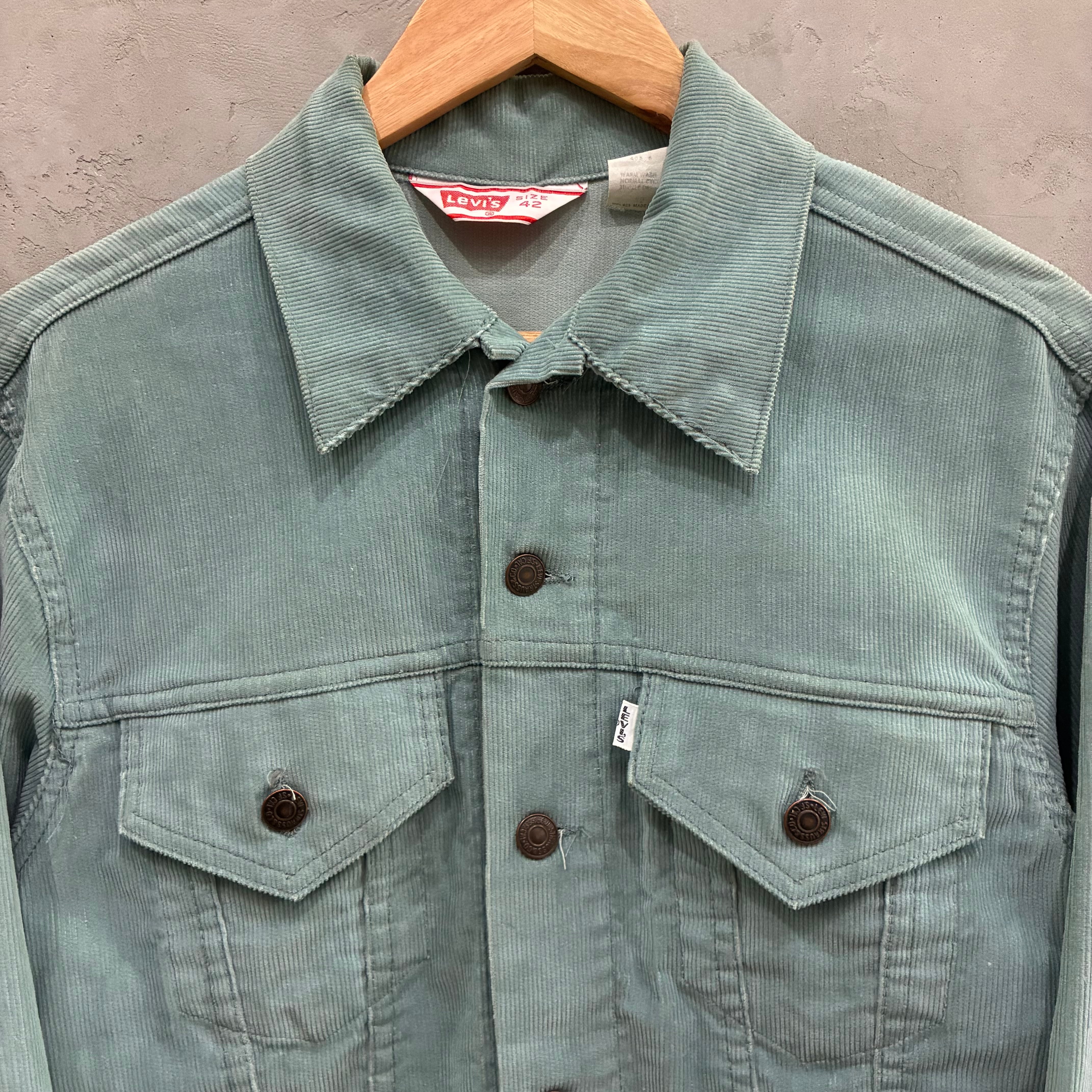 70s Levi's 70505 Corduroy Emerald Green Jacket 70年代 リーバイス
