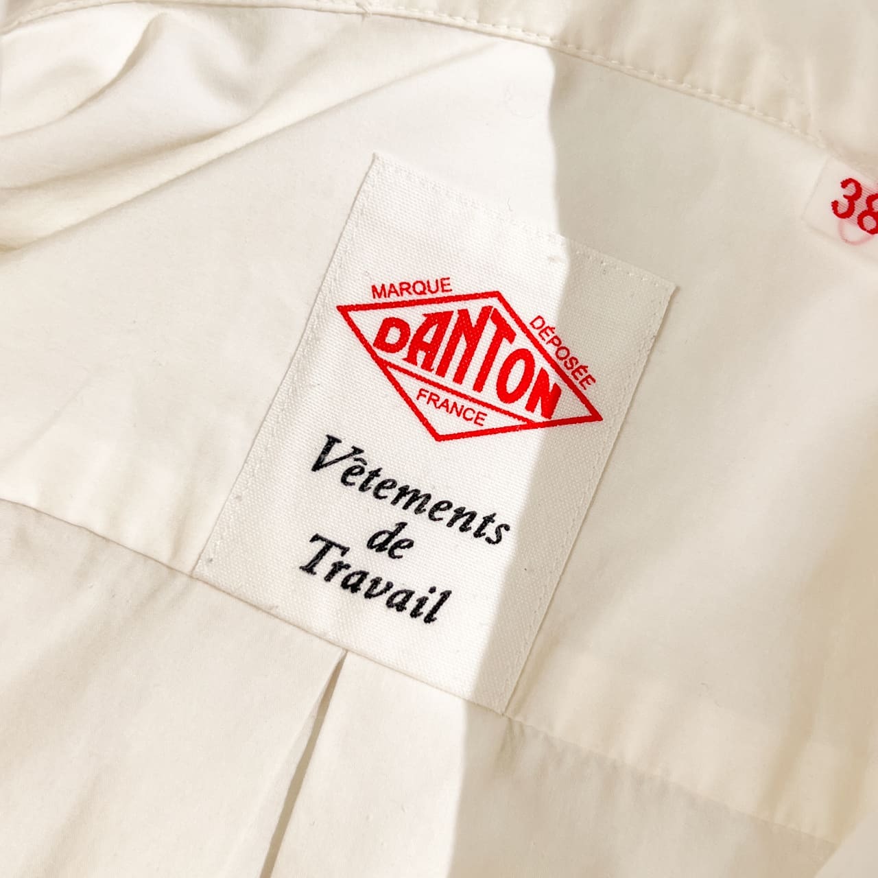 DANTON ダントン 半袖 ワークシャツ 38/ ホワイト メンズ