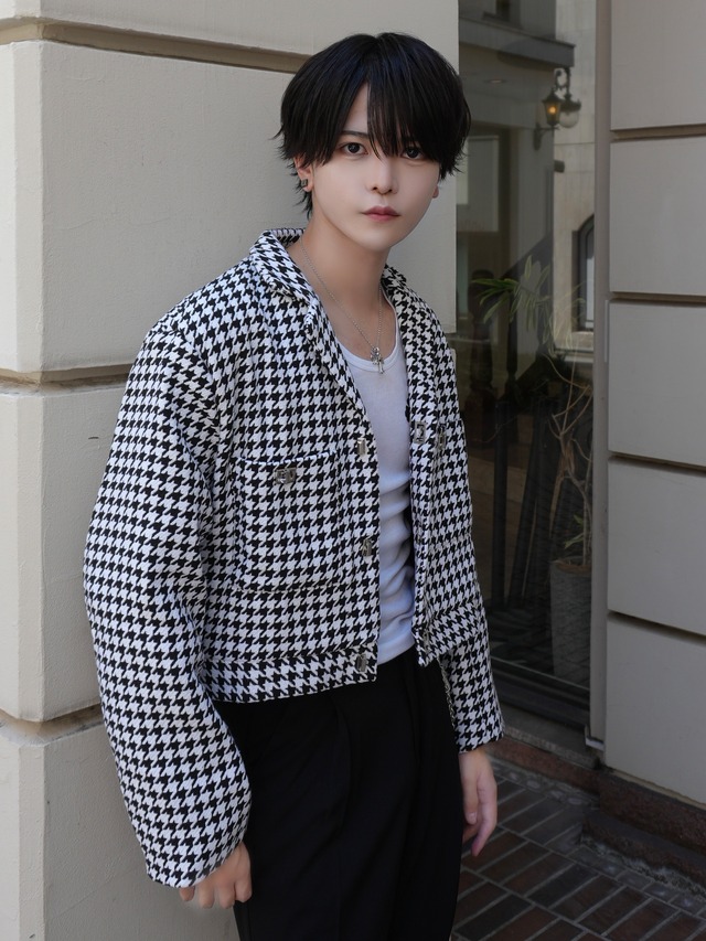 【ALUDE SELECT】shoulder studs short jacket
