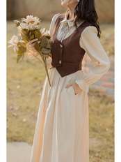 【0151】2sets Retro Style Long Sleeve Dress