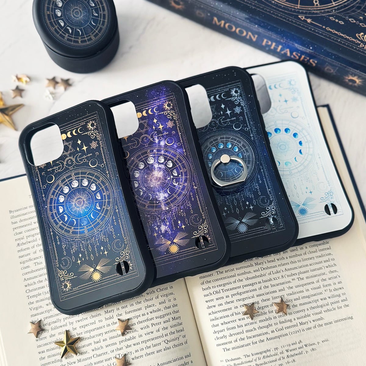 全5色】 月の満ち欠け・12星座 iPhoneグリップケース | LALA CloveR