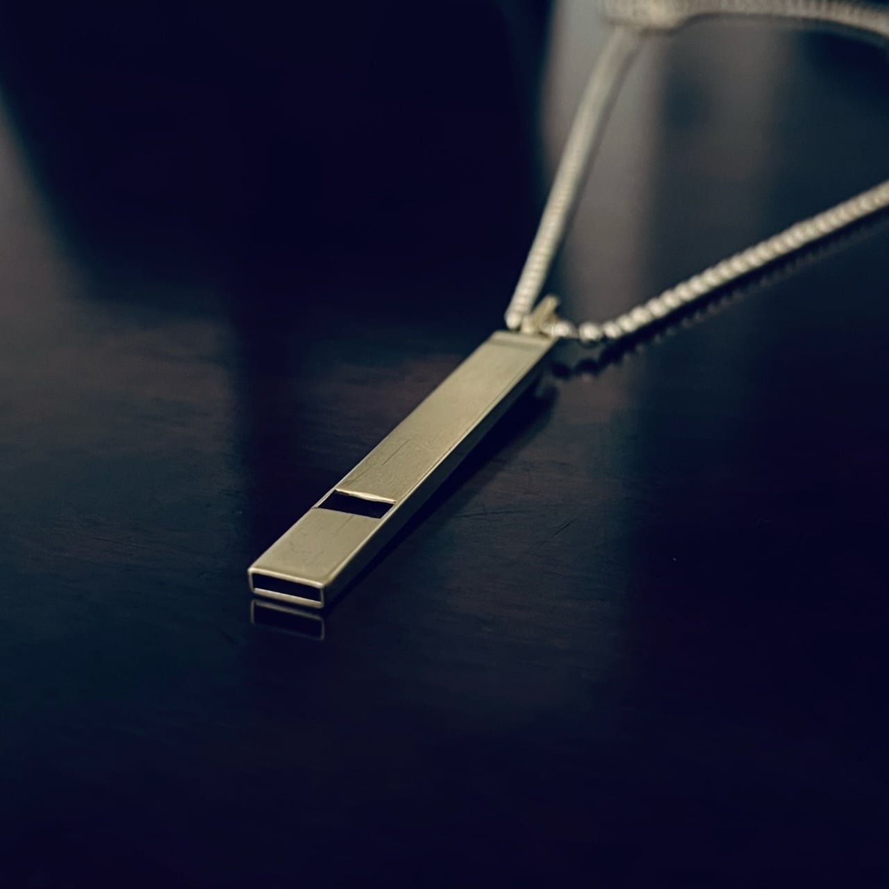 VINTAGE TIFFANY & CO. Whistle Pendant Long Necklace Sterling