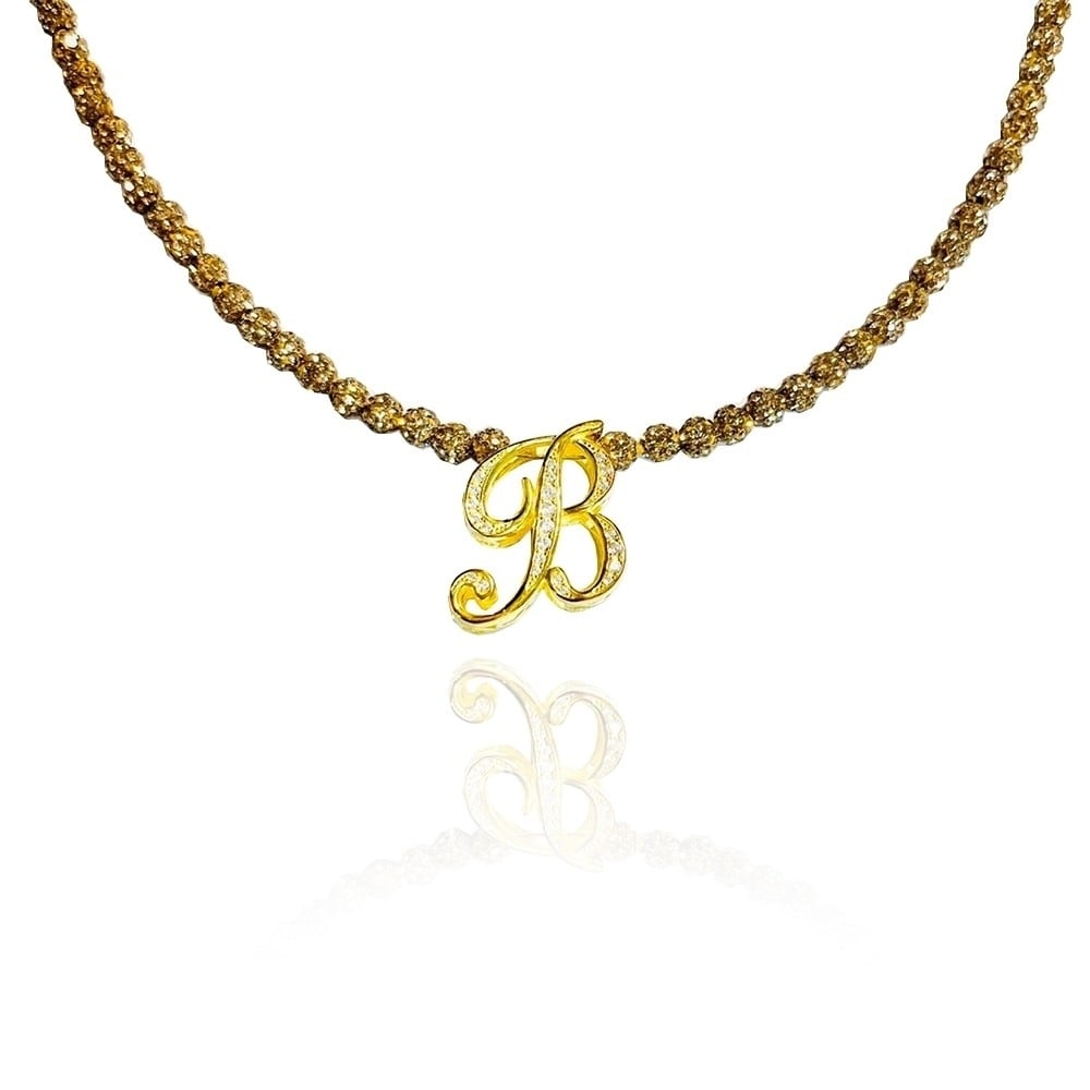 ゴールド イニシャルB ネックレス イニシャル「B」ゴールドネックレス | StoneJewelry