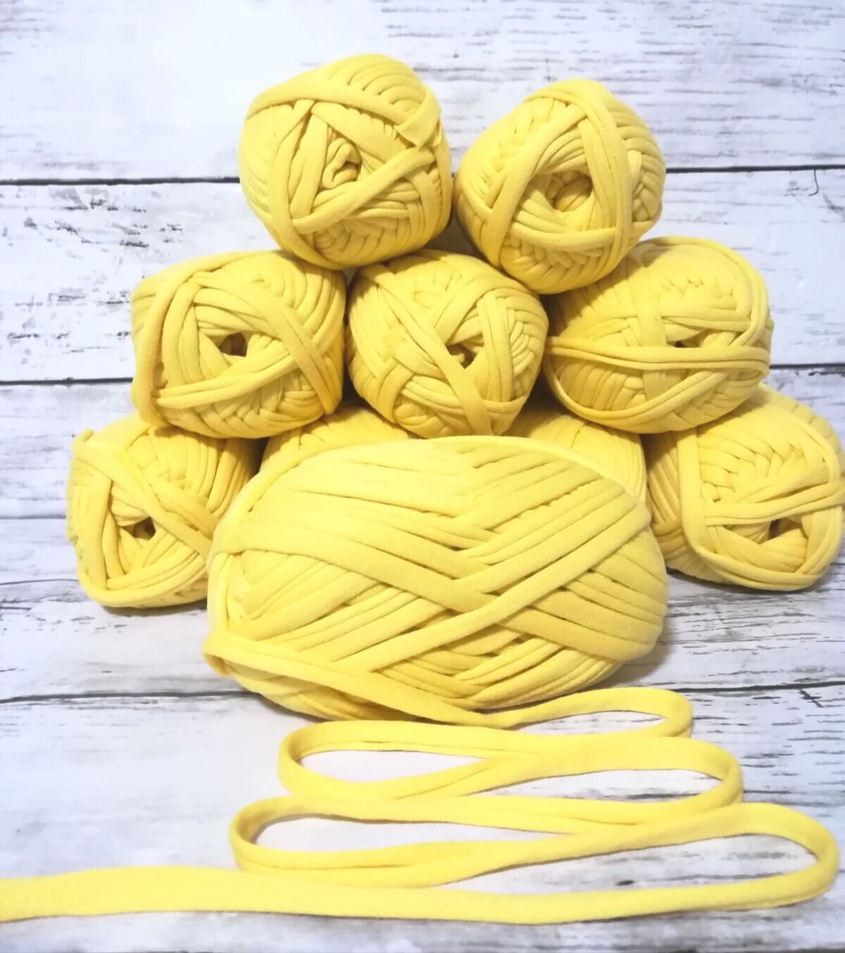 イエロー 黄色 1玉 30m Tシャツヤーン | T-SHIRT YARN MANIA ~T