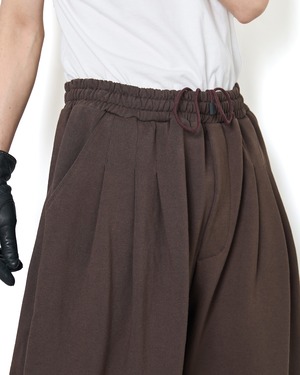 ROTOL "Triple Tuck Sweatpants〔BROWN〕"