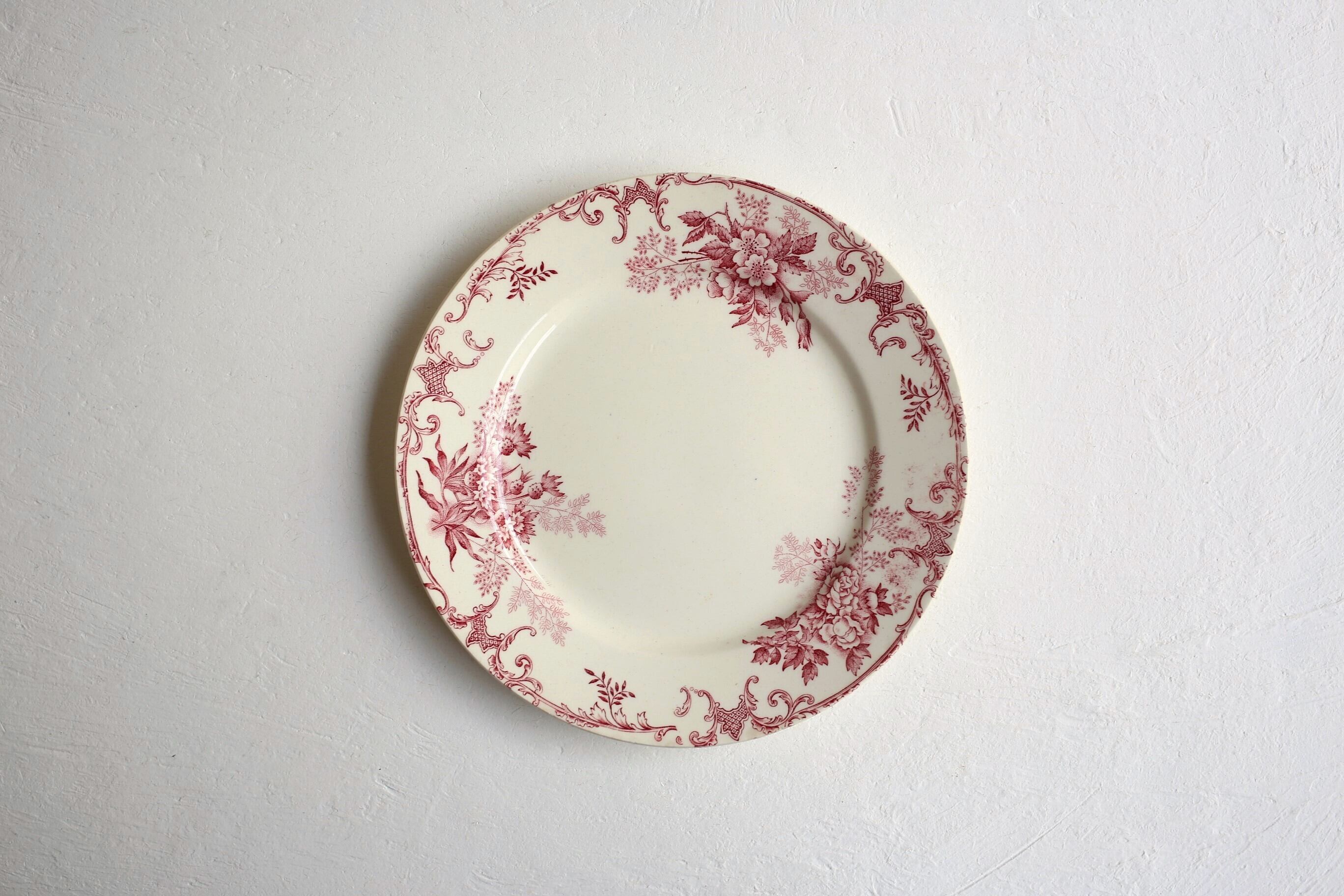 フランス アンティーク Choisy le Roi ショワジールロワ『FLOREAL』プレート 23cm N-04878b