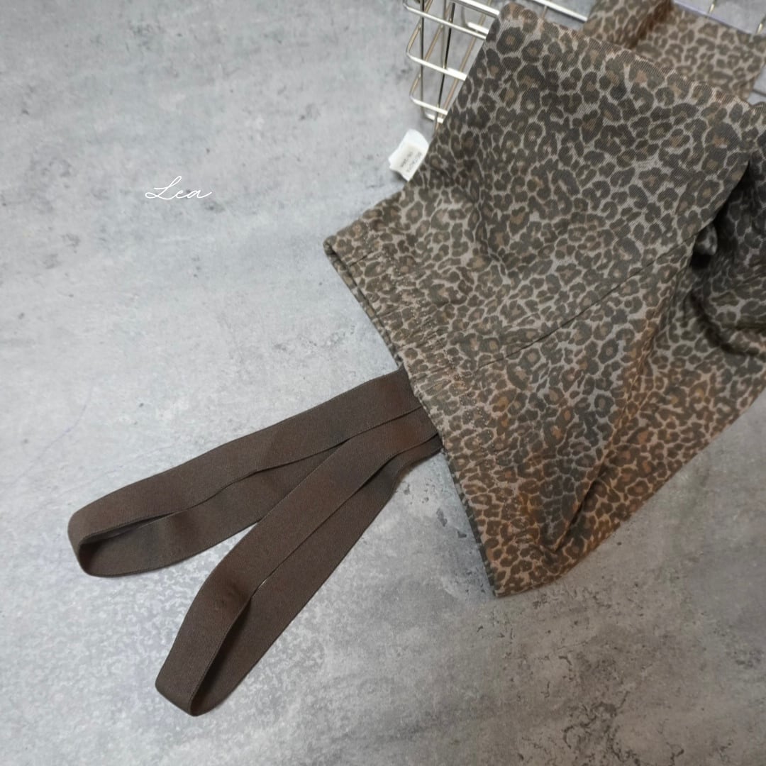 leopard flare salopette