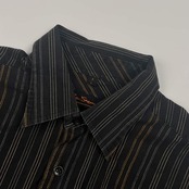 Ben Sherman ベンシャーマン ストライプ 長袖シャツ 3/L /ブラック メンズ