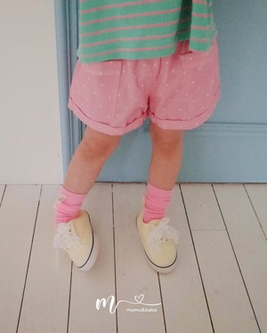 [予約] mumu&baba - from pants ( green / pink )