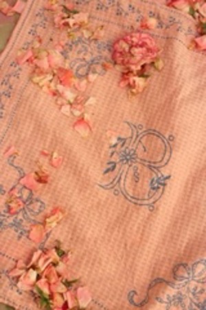 Bonjour Diary / Scarf - Light Pink Organic Check Voile