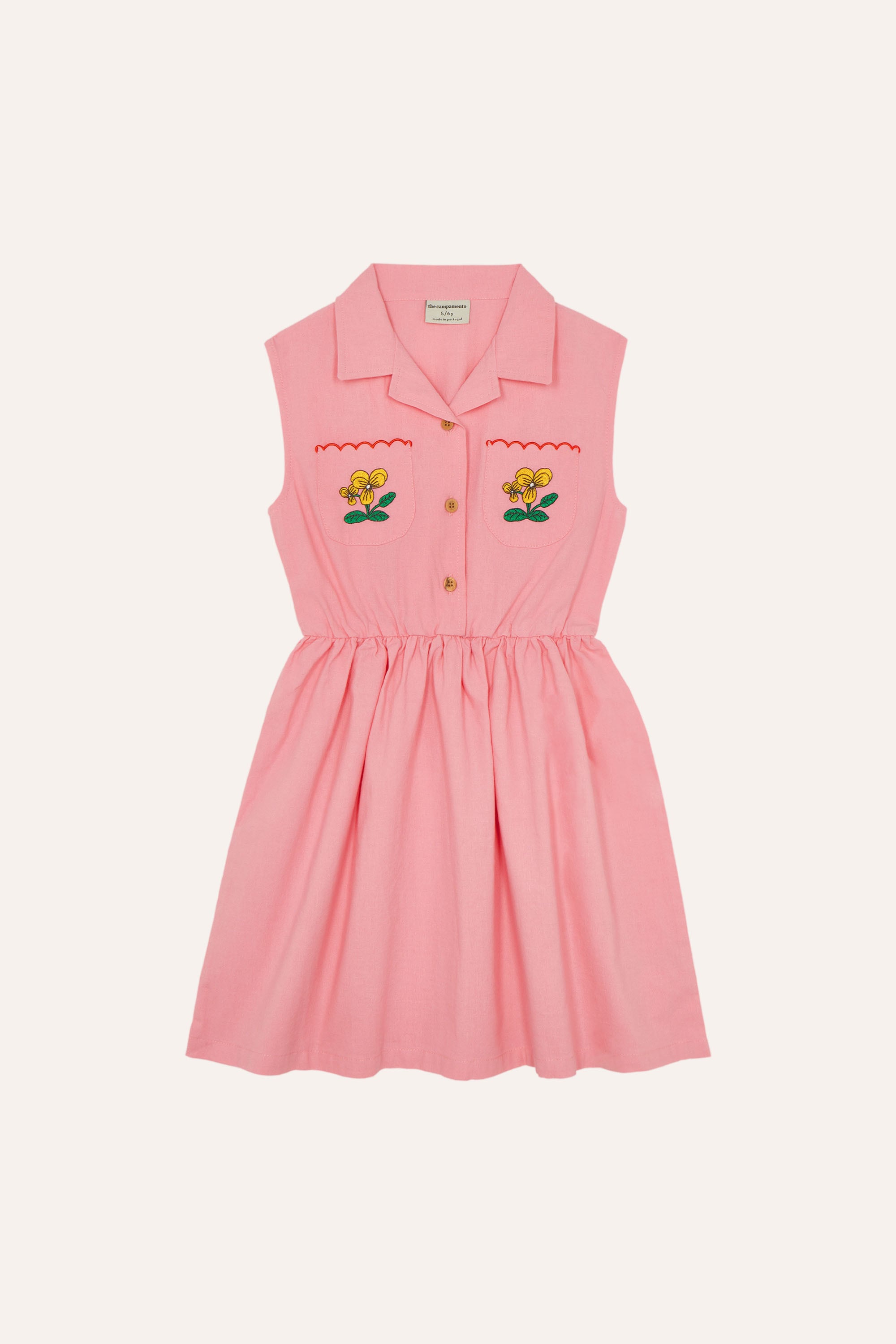 26SS】The Campamento(カンパメント)Flowers Pink Dress(2y/3y/4y/5-6y