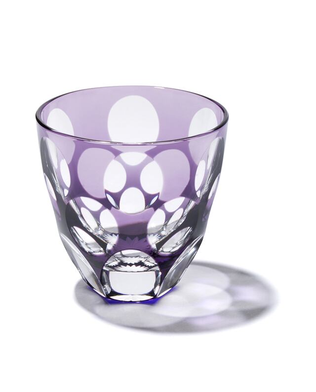 江戸切子 水玉万華鏡（全4色） ぐいのみ | 山田硝子