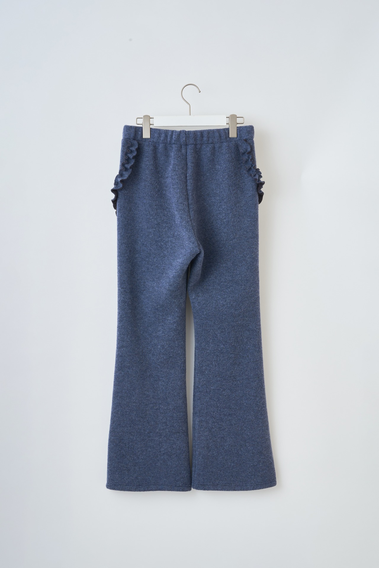 Bonded knit frill pants
