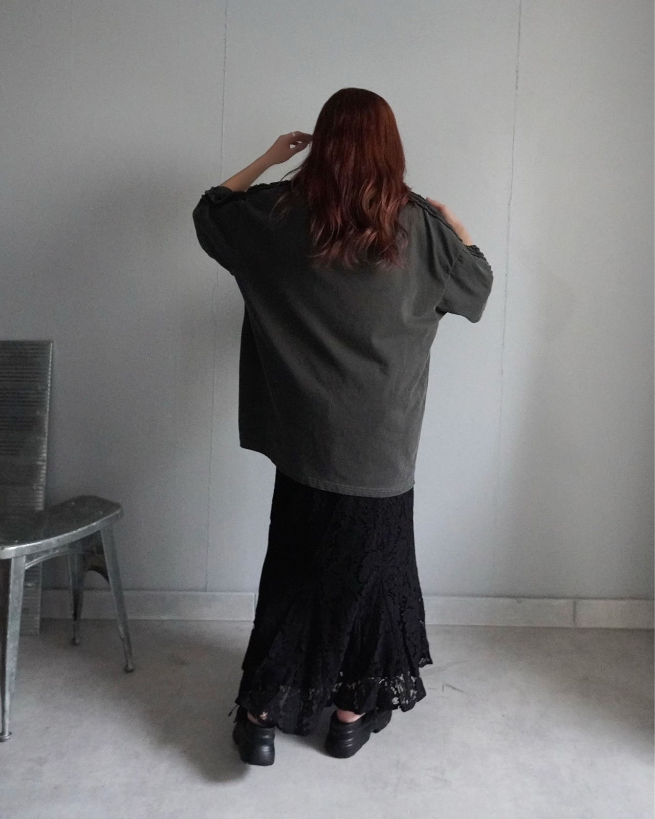 【unused.lab】Sideline denim patch CS/Navy
