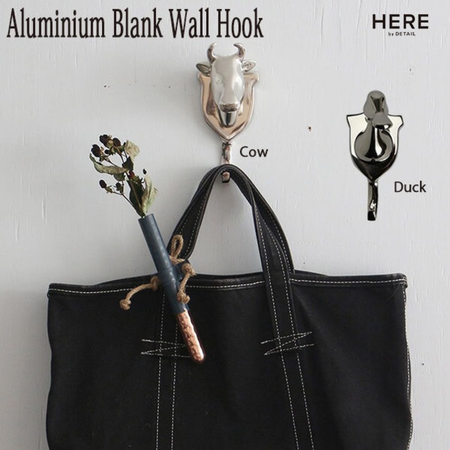 Aluminium Blank Wall Hook アルミ ブランク ウォールフック Cow Duck カウ ダック DETAIL HERE