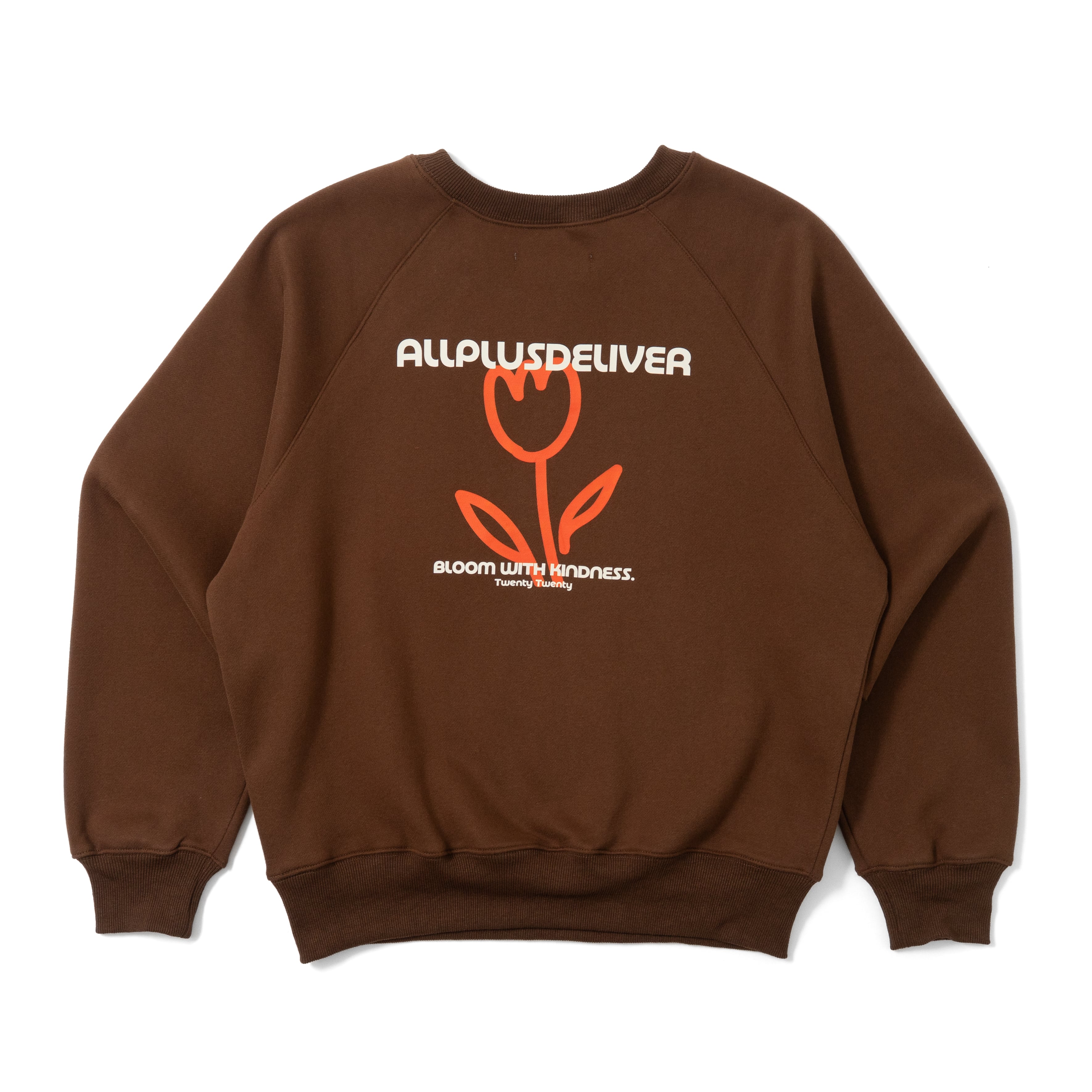 ALPSDR TULIP RAGLAN SWEAT / BROWN