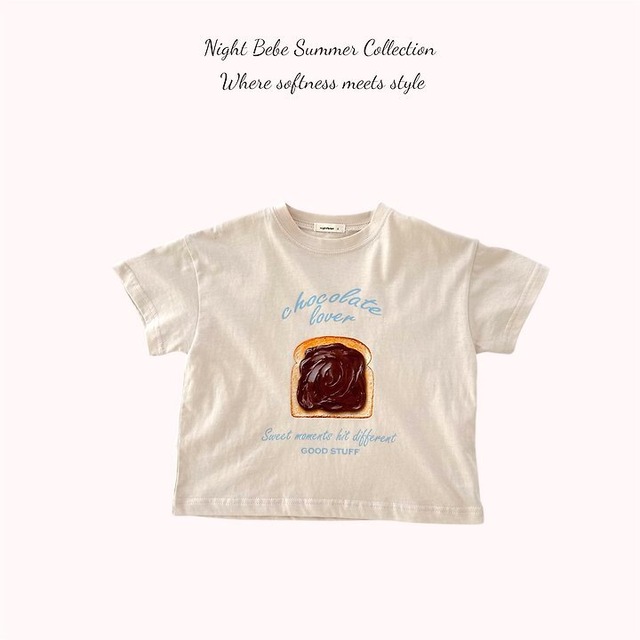 【取寄/韓国直送】Nightbebe  26/SM チョコジャムTシャツ ｜夏服｜韓国子供服