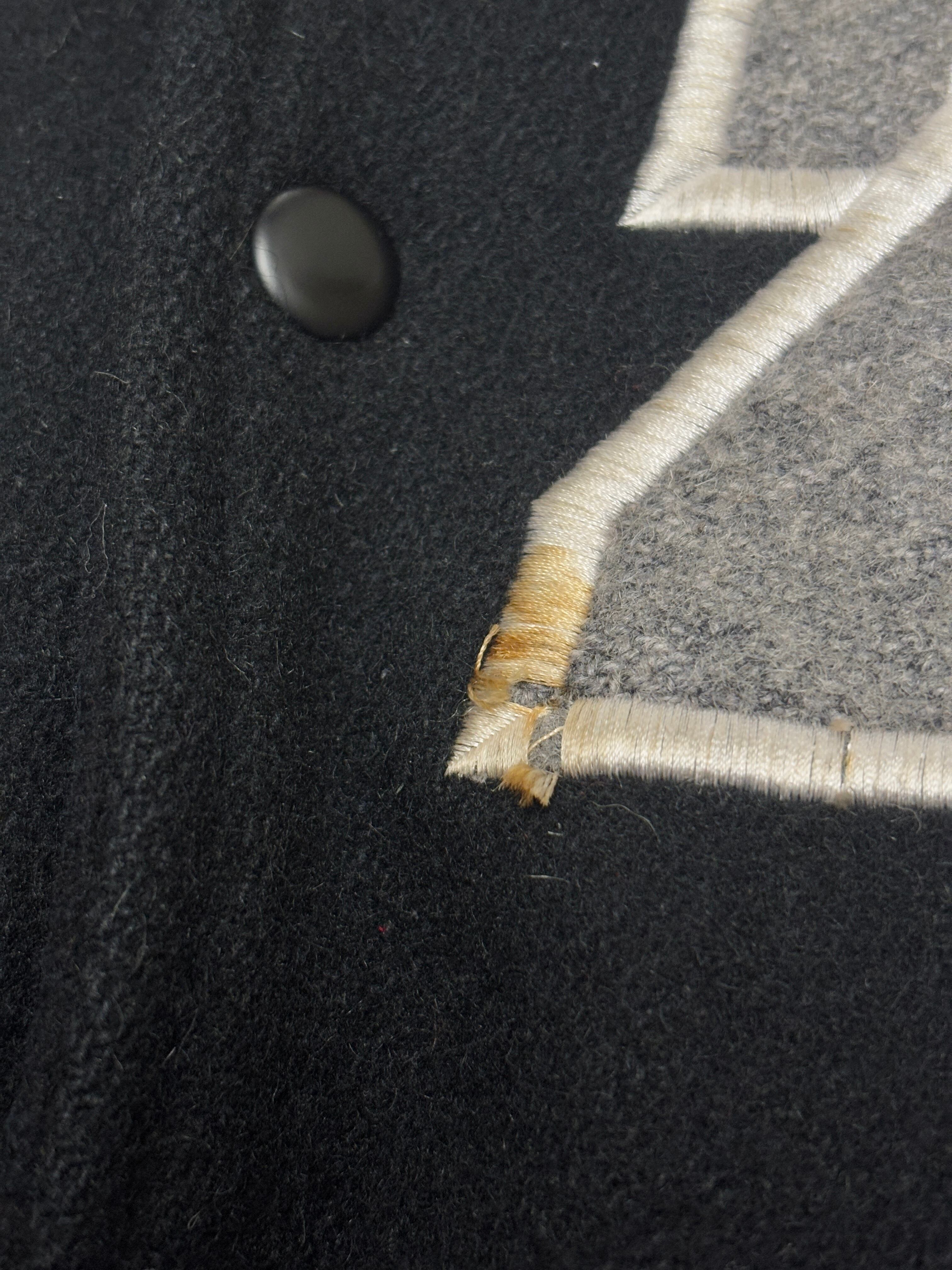 90～00s ERIC HAZE/Varsity Jacket/USA製/M/ロゴワッペン/スタジャン