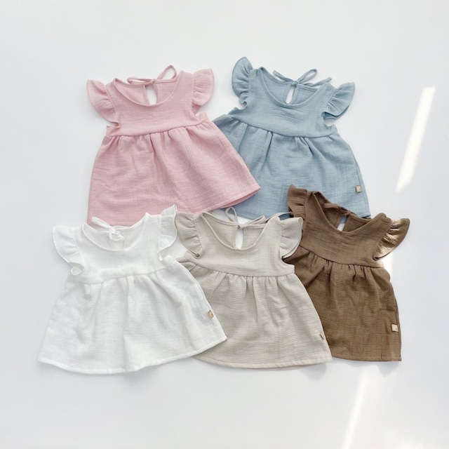 【BABY&KID】夏新作フリルカラーキャンディー色セットアップ