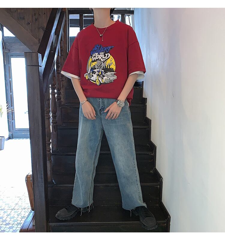 全3色 Tシャツ カットソー プリント カジュアル シンプル