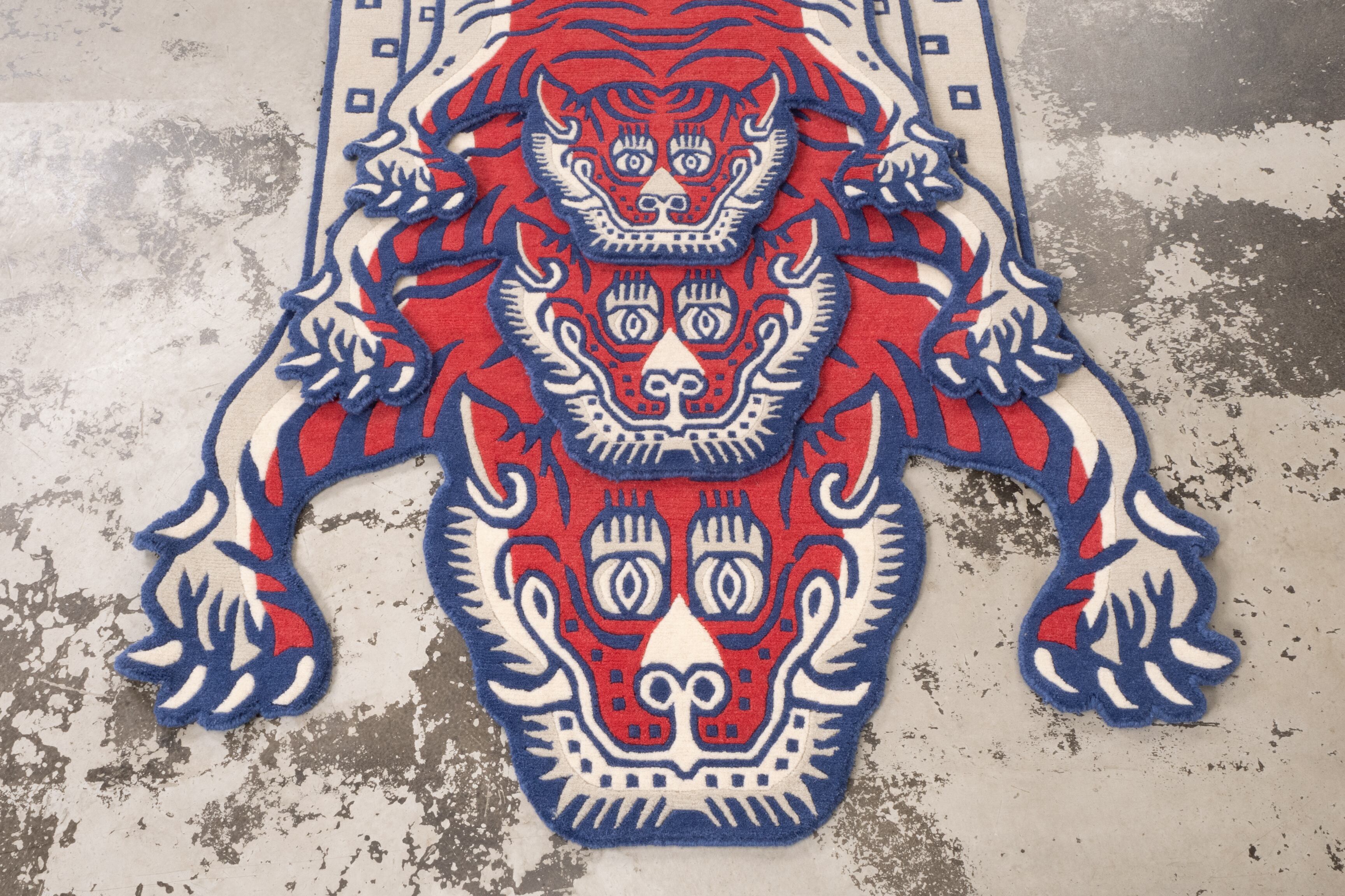 Tibetan Tiger Rug 《Lサイズ•ウール・オリジナル3・ブレイブリーオブ