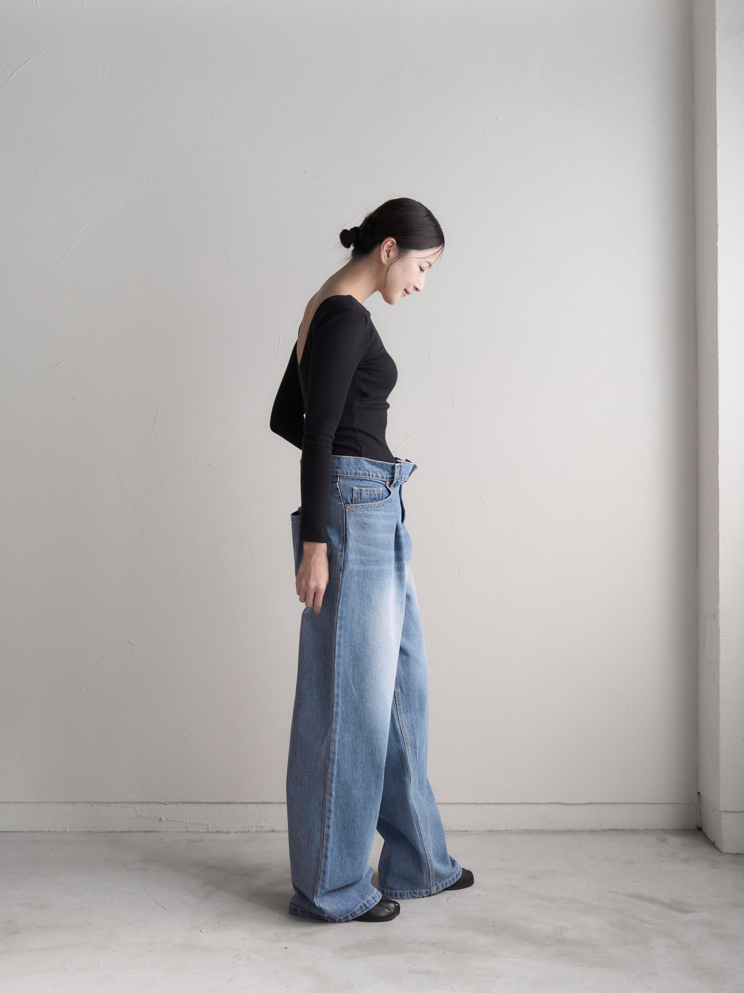 fete♡Tucked Denim Pants タックデニムパンツ S 再販商品!!】Tucked Denim Pants タックデニムパンツ☆決済から1週間