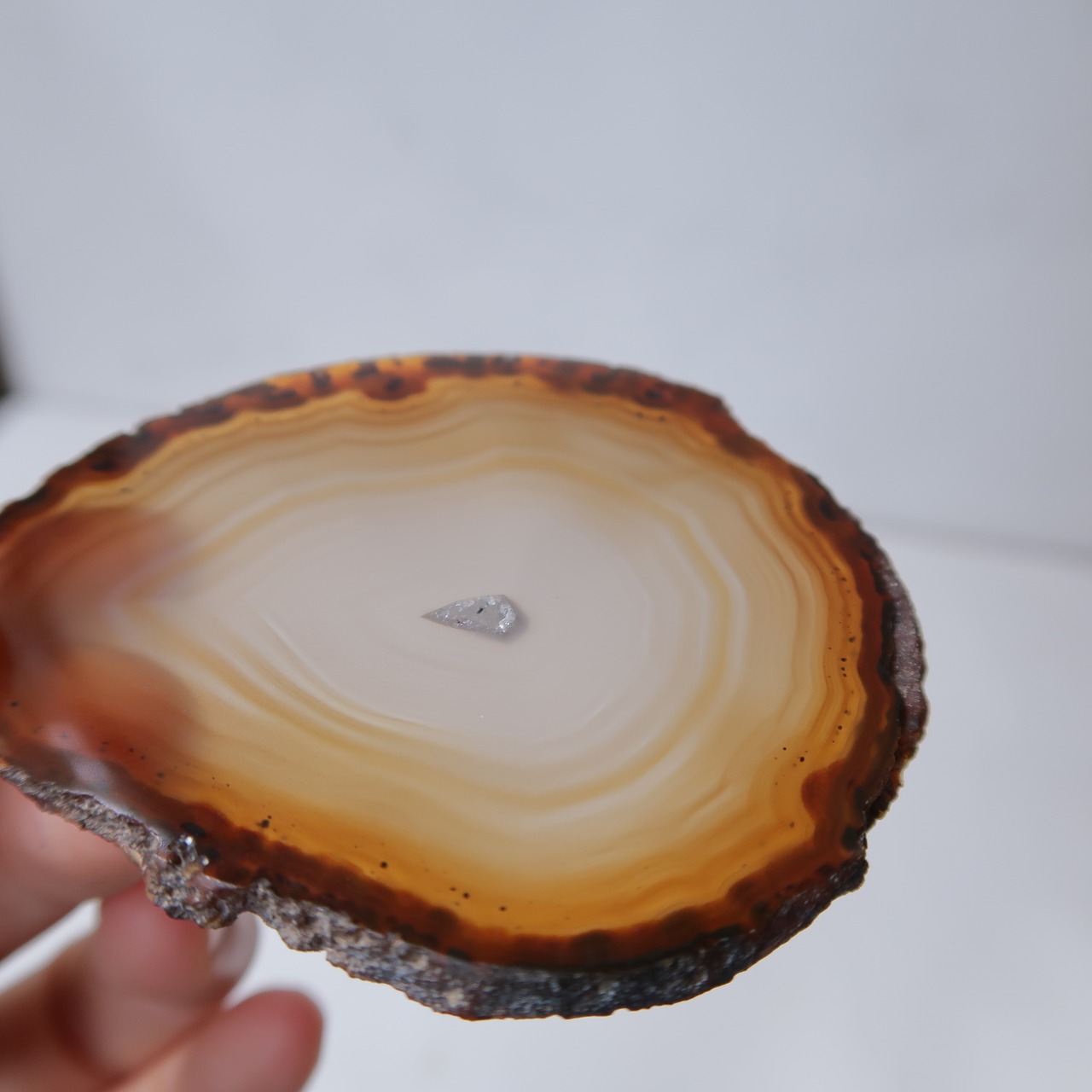 琥珀色の石のプレート