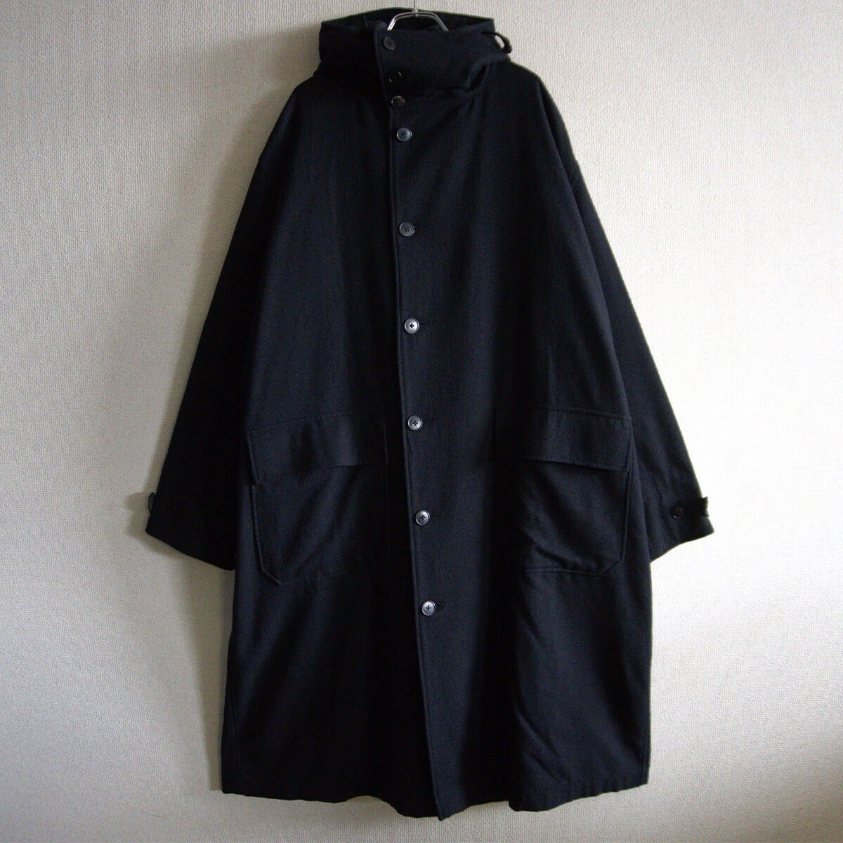 Y's ワイズ ヨウジヤマモト ウールモッズコート ロング ブラック size2 Y's ヨウジヤマモト ウールロングコート ブラック