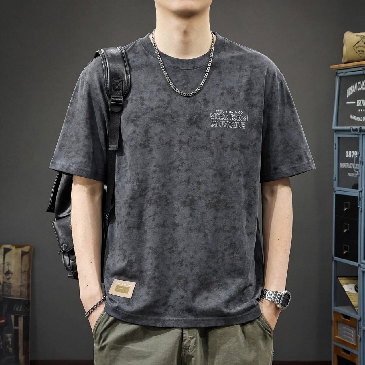 タイダイライクレタードルーズフォルムTシャツ 4col   A00248