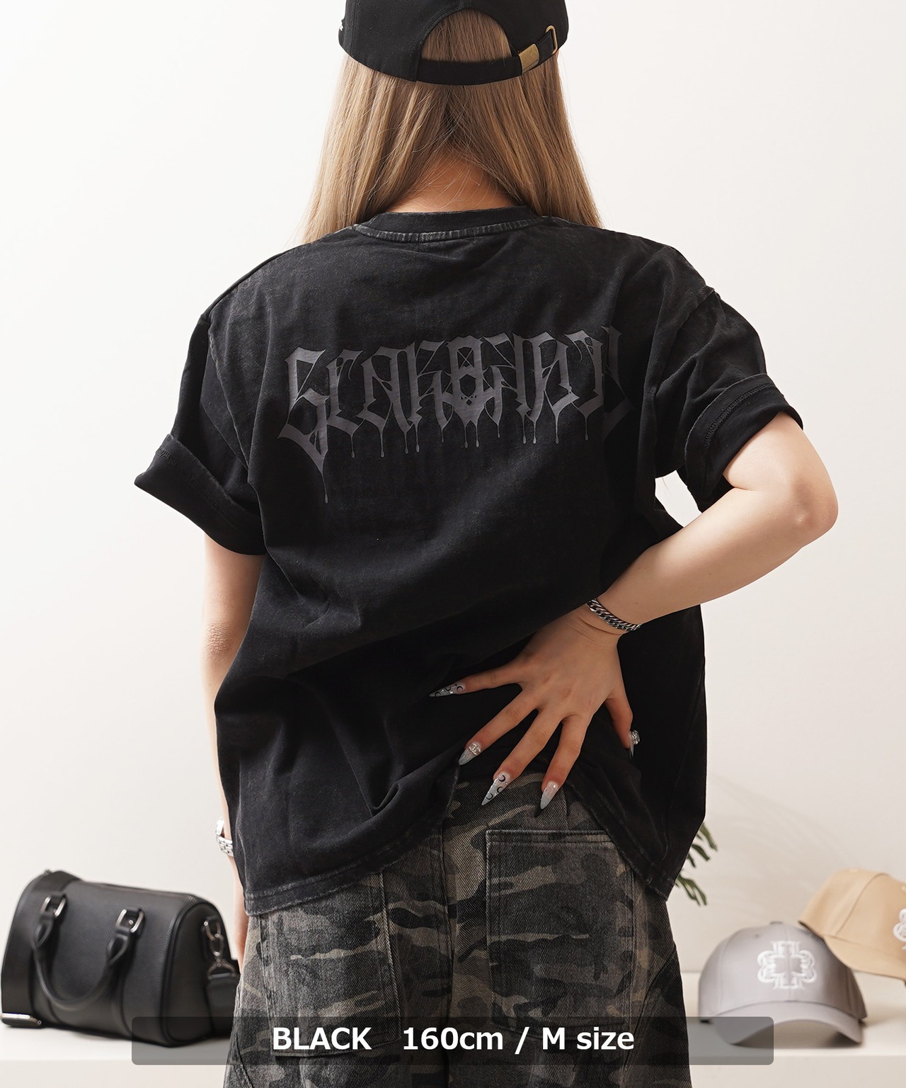 ◆硫化天竺 スカルデザイン S/S Tee◆ng-75226