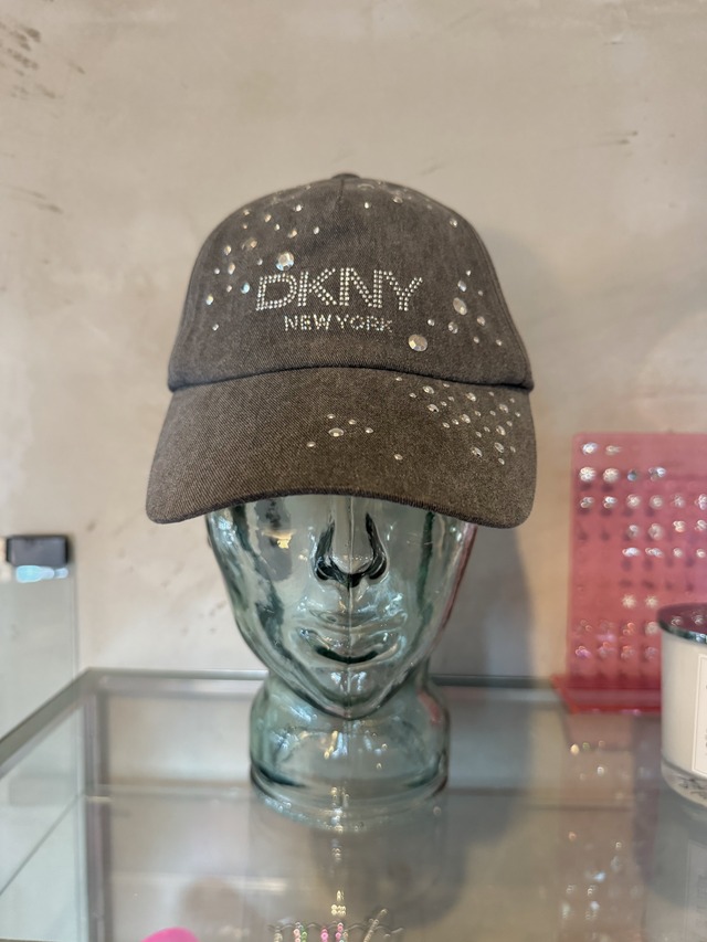 DKNY kirakira black denim cap