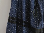 HUNGARY 1920~1940’s antique gather indigo wrap skirt