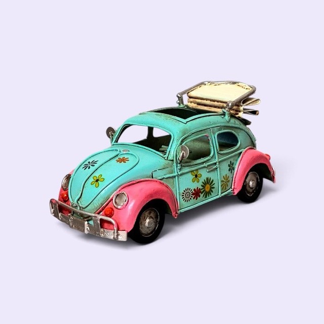 ブリキ製 車 ビートル風 鉛筆立て 小物入れ ノスタルジック アンティーク レトロ コレクション ヴィンテージ風 男性用ギフト カフェ プレゼント 43064