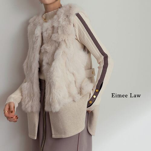 Eimee Law】ファー&メルトンミドル丈ベストジレ（83706E） | FORME 