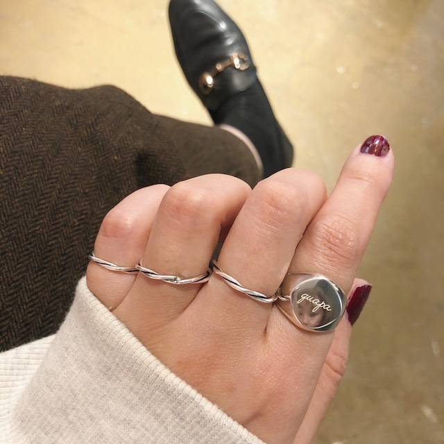 【予約販売】3点SET / silver925 delicate twist ring