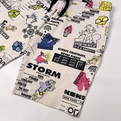KENZO ケンゾー CARTOON FLYER 総柄 イージー ハーフパンツ ショートパンツ ショーツ サイズ M /ホワイト×マルチ