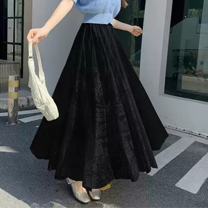 レース リバーシブル フレア ロング スカート 10317