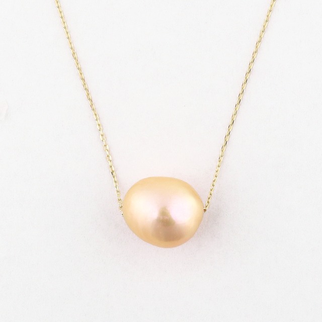 Natural color pearl  necklace 〈apricot〉