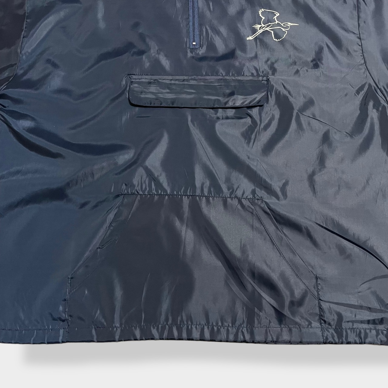 【USA古着】アノラックパーカー プルオーバー ジャケット ハーフジップ ウィンドウブレーカー ワンポイントロゴ プリント フーディー ビッグシルエット ライトアウター 春物 us古着