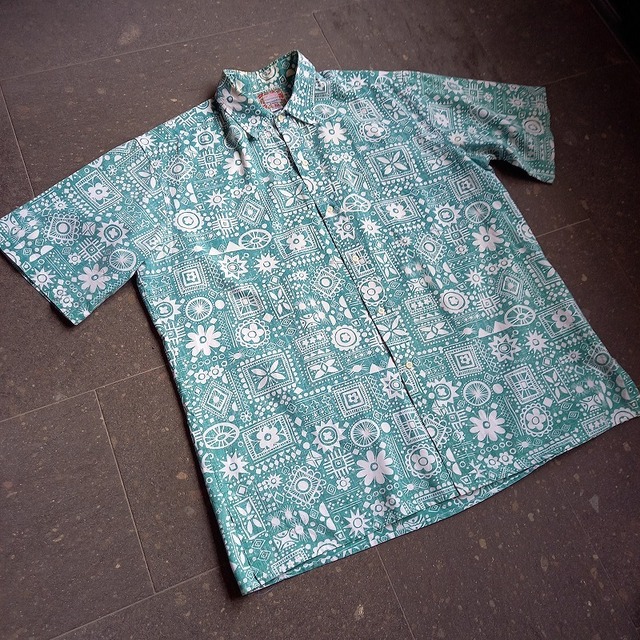 ハワイ製 reyn spooner ハワイアンシャツ used [106019]