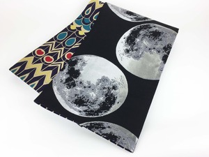 リバーシブル　西陣織京袋帯　フルムーン×ピーコック