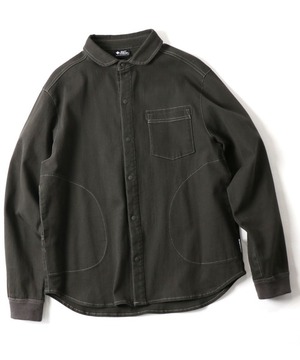 gym master ジムマスター 10oz ストレッチ デニム シャツジャケット G221718 メンズ アウター カツラギ デニムジャケット 秋 冬 秋冬 ライトアウター カジュアル 大きいサイズ