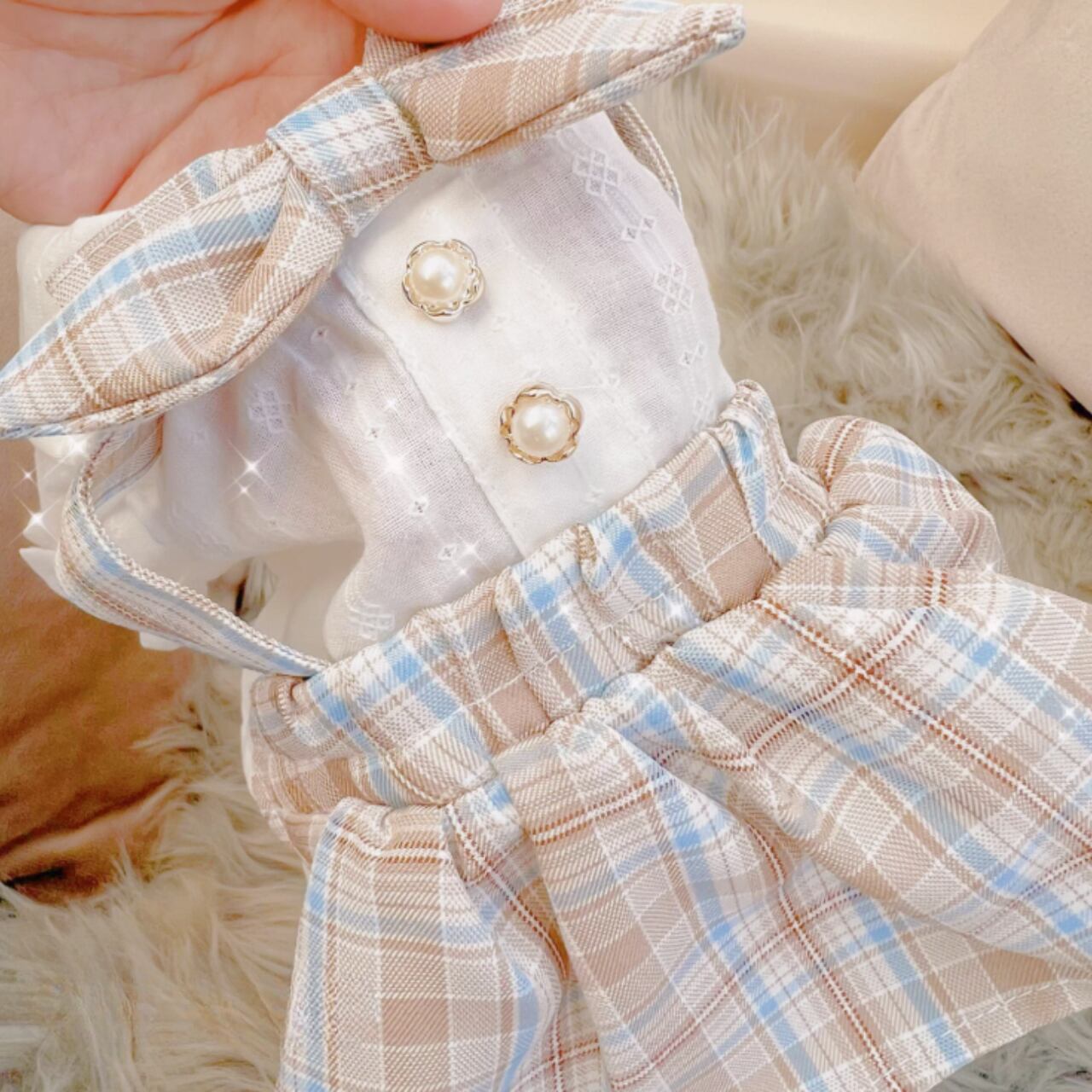 ナチュラルチェックワンピース♡0178