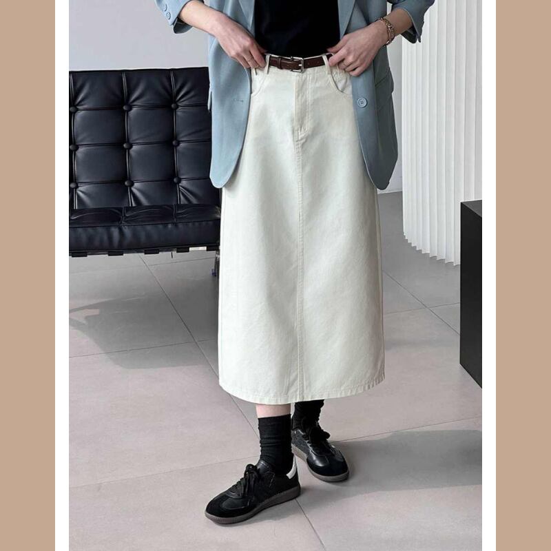 ハイウエストデニムスカート E00418