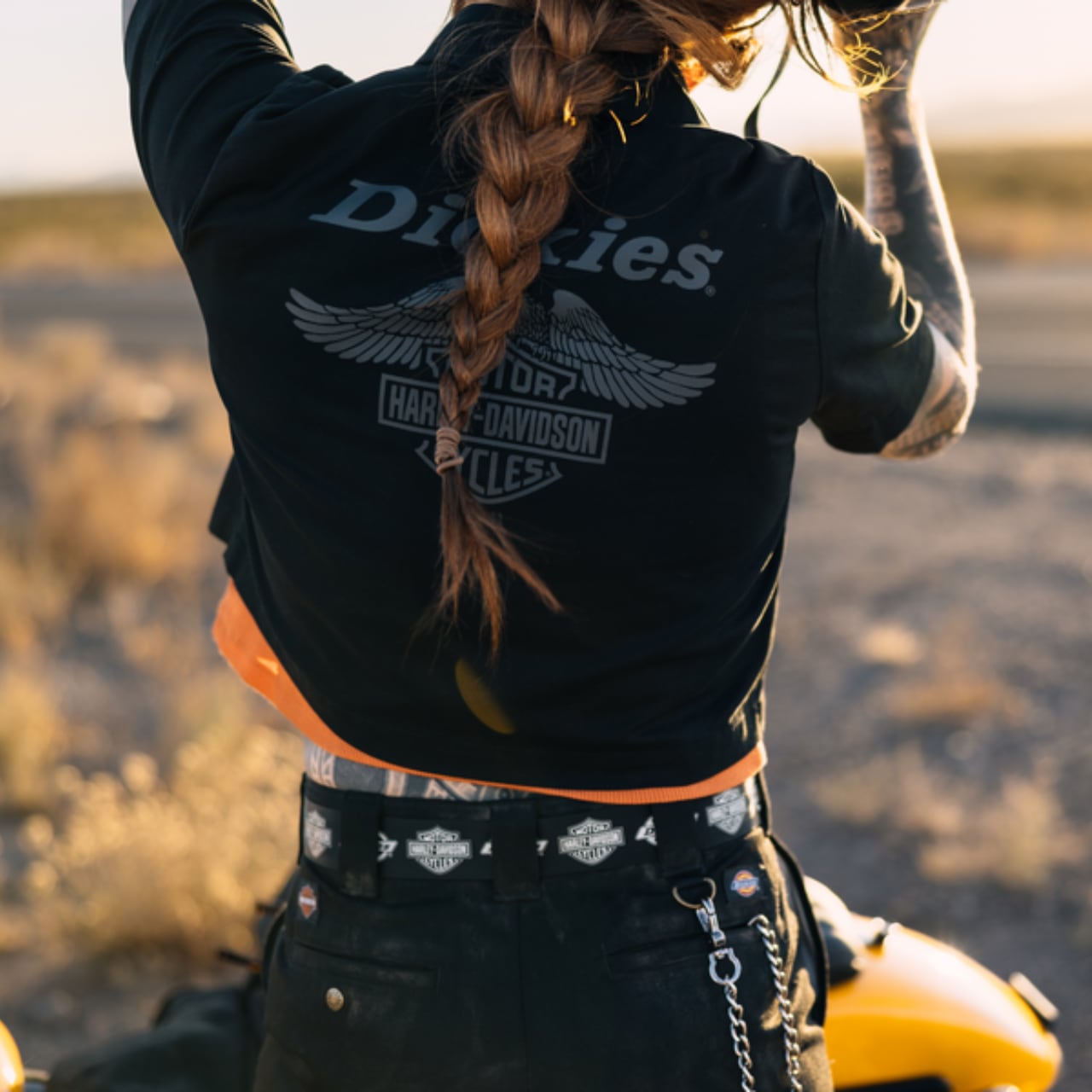 レア！！【Harley-Davidsonハーレーダビッドソン】ワークシャツ レディース ディッキーズ® x ハーレーダビッドソン® イーグル