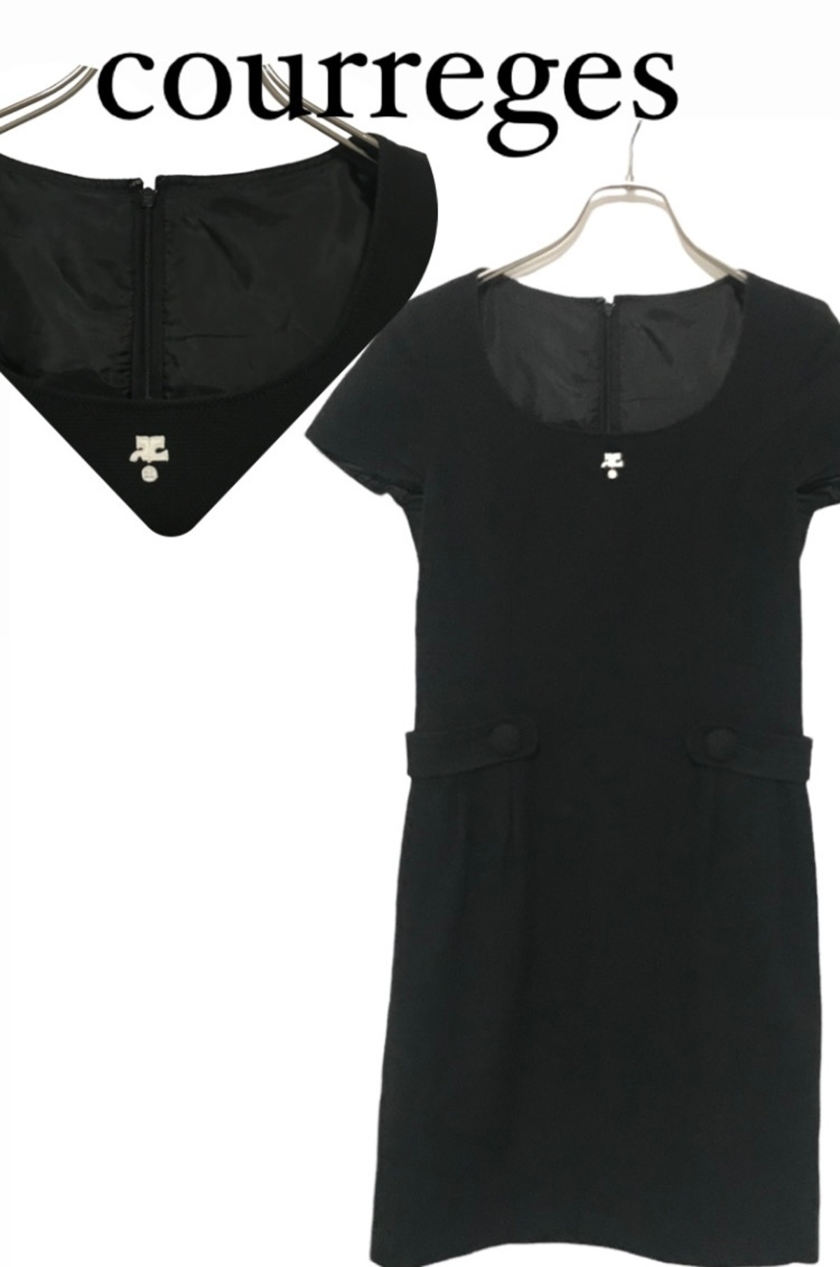 courreges onepiece クレージュ ワンピース ブラック | AKUBI -アクビ-