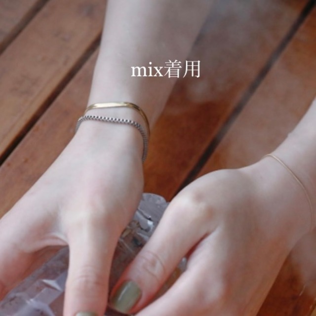 2SET stainless bracelet 【silver/gold/mix】