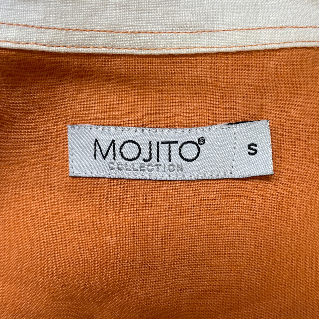 MOJITO モヒート リネン タック 長袖キューバシャツ メンズS 古着 
