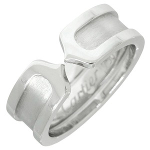 Used CARTIER カルティエ C2 リング SM K18WG 50 (11号) 磨き済 超美品